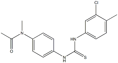 N-[4-[(3-chloro-4-methylphenyl)carbamothioylamino]phenyl]-N-methylacetamide Struktur