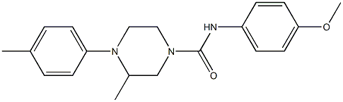 N-(4-methoxyphenyl)-3-methyl-4-(4-methylphenyl)piperazine-1-carboxamide Struktur