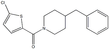 (4-benzylpiperidin-1-yl)-(5-chlorothiophen-2-yl)methanone Structure