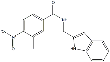 N-(1H-indol-2-ylmethyl)-3-methyl-4-nitrobenzamide Struktur