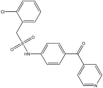 1-(2-chlorophenyl)-N-[4-(pyridine-4-carbonyl)phenyl]methanesulfonamide Struktur