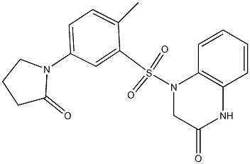 4-[2-methyl-5-(2-oxopyrrolidin-1-yl)phenyl]sulfonyl-1,3-dihydroquinoxalin-2-one Struktur