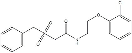 2-benzylsulfonyl-N-[2-(2-chlorophenoxy)ethyl]acetamide Struktur