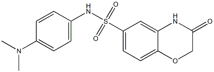 N-[4-(dimethylamino)phenyl]-3-oxo-4H-1,4-benzoxazine-6-sulfonamide Struktur