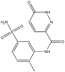 N-(2-methyl-5-sulfamoylphenyl)-6-oxo-1H-pyridazine-3-carboxamide Struktur