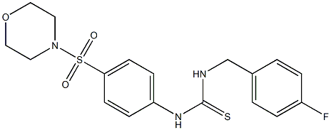 1-[(4-fluorophenyl)methyl]-3-(4-morpholin-4-ylsulfonylphenyl)thiourea Struktur