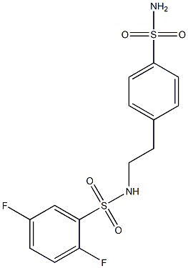 2,5-difluoro-N-[2-(4-sulfamoylphenyl)ethyl]benzenesulfonamide Struktur