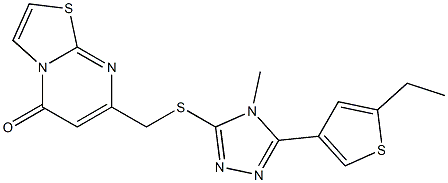 7-[[5-(5-ethylthiophen-3-yl)-4-methyl-1,2,4-triazol-3-yl]sulfanylmethyl]-[1,3]thiazolo[3,2-a]pyrimidin-5-one