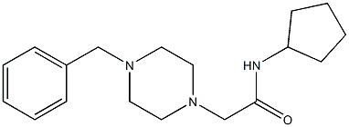 2-(4-benzylpiperazin-1-yl)-N-cyclopentylacetamide Struktur