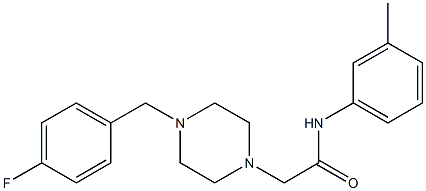 2-[4-[(4-fluorophenyl)methyl]piperazin-1-yl]-N-(3-methylphenyl)acetamide Struktur