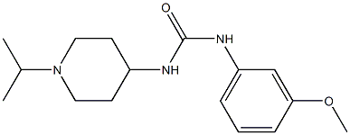 1-(3-methoxyphenyl)-3-(1-propan-2-ylpiperidin-4-yl)urea Struktur