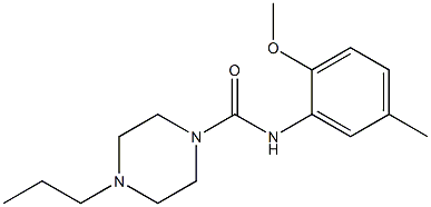 N-(2-methoxy-5-methylphenyl)-4-propylpiperazine-1-carboxamide Struktur