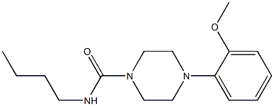 N-butyl-4-(2-methoxyphenyl)piperazine-1-carboxamide Struktur