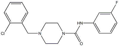 4-[(2-chlorophenyl)methyl]-N-(3-fluorophenyl)piperazine-1-carboxamide Struktur