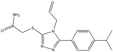 2-[[5-(4-propan-2-ylphenyl)-4-prop-2-enyl-1,2,4-triazol-3-yl]sulfanyl]acetamide Struktur