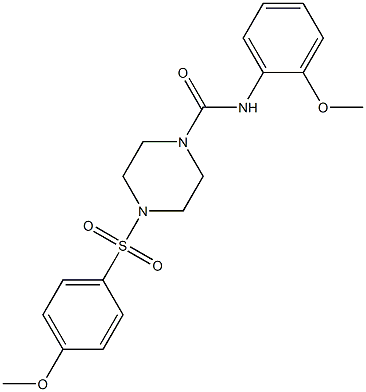 N-(2-methoxyphenyl)-4-(4-methoxyphenyl)sulfonylpiperazine-1-carboxamide Struktur