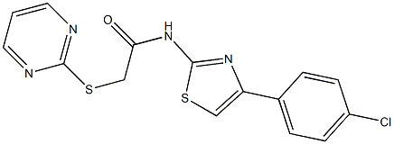 N-[4-(4-chlorophenyl)-1,3-thiazol-2-yl]-2-pyrimidin-2-ylsulfanylacetamide Struktur