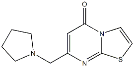 7-(pyrrolidin-1-ylmethyl)-[1,3]thiazolo[3,2-a]pyrimidin-5-one Struktur