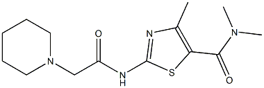 N,N,4-trimethyl-2-[(2-piperidin-1-ylacetyl)amino]-1,3-thiazole-5-carboxamide Struktur