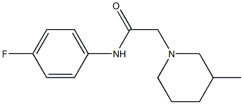 N-(4-fluorophenyl)-2-(3-methylpiperidin-1-yl)acetamide Struktur