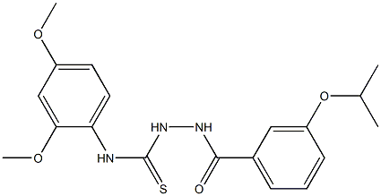 1-(2,4-dimethoxyphenyl)-3-[(3-propan-2-yloxybenzoyl)amino]thiourea Struktur