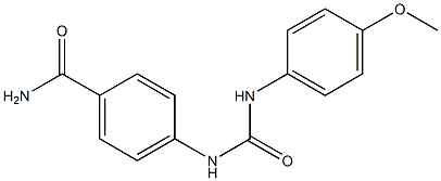 4-[(4-methoxyphenyl)carbamoylamino]benzamide Struktur