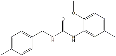 1-(2-methoxy-5-methylphenyl)-3-[(4-methylphenyl)methyl]urea Struktur