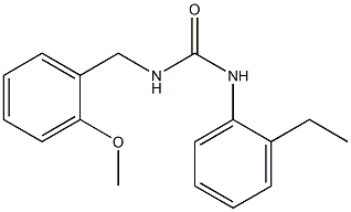 1-(2-ethylphenyl)-3-[(2-methoxyphenyl)methyl]urea Struktur