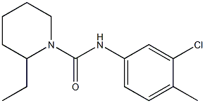 N-(3-chloro-4-methylphenyl)-2-ethylpiperidine-1-carboxamide Struktur