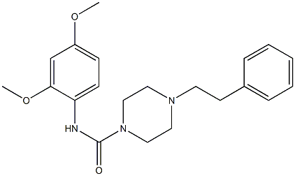 N-(2,4-dimethoxyphenyl)-4-(2-phenylethyl)piperazine-1-carboxamide Structure