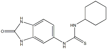 1-cyclohexyl-3-(2-oxo-1,3-dihydrobenzimidazol-5-yl)thiourea Struktur