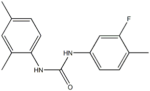 1-(2,4-dimethylphenyl)-3-(3-fluoro-4-methylphenyl)urea Struktur