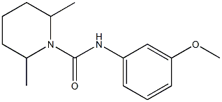 N-(3-methoxyphenyl)-2,6-dimethylpiperidine-1-carboxamide Struktur