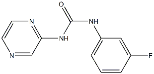 1-(3-fluorophenyl)-3-pyrazin-2-ylurea Struktur