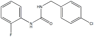 1-[(4-chlorophenyl)methyl]-3-(2-fluorophenyl)urea Struktur