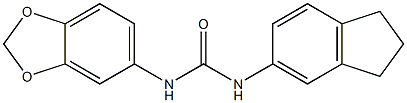 1-(1,3-benzodioxol-5-yl)-3-(2,3-dihydro-1H-inden-5-yl)urea Struktur