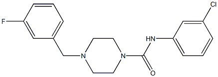 N-(3-chlorophenyl)-4-[(3-fluorophenyl)methyl]piperazine-1-carboxamide Struktur