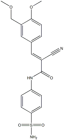 (E)-2-cyano-3-[4-methoxy-3-(methoxymethyl)phenyl]-N-(4-sulfamoylphenyl)prop-2-enamide Struktur