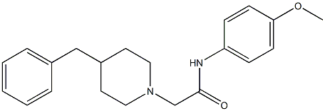 2-(4-benzylpiperidin-1-yl)-N-(4-methoxyphenyl)acetamide Struktur