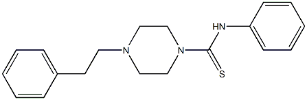 N-phenyl-4-(2-phenylethyl)piperazine-1-carbothioamide Struktur