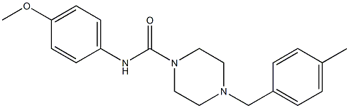 N-(4-methoxyphenyl)-4-[(4-methylphenyl)methyl]piperazine-1-carboxamide Struktur