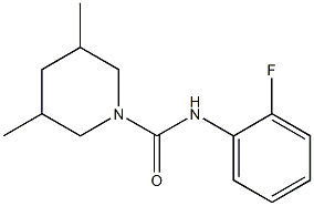 N-(2-fluorophenyl)-3,5-dimethylpiperidine-1-carboxamide Struktur