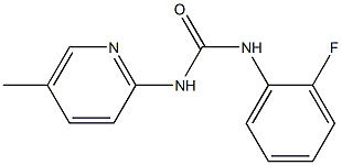 1-(2-fluorophenyl)-3-(5-methylpyridin-2-yl)urea Struktur