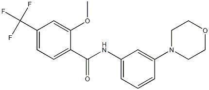 2-methoxy-N-(3-morpholin-4-ylphenyl)-4-(trifluoromethyl)benzamide Structure