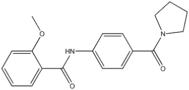 2-methoxy-N-[4-(pyrrolidine-1-carbonyl)phenyl]benzamide Struktur