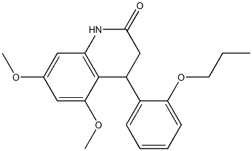 5,7-dimethoxy-4-(2-propoxyphenyl)-3,4-dihydro-1H-quinolin-2-one Struktur