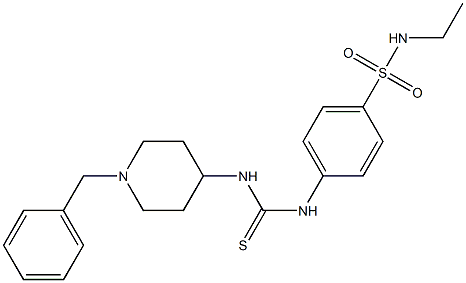 1-(1-benzylpiperidin-4-yl)-3-[4-(ethylsulfamoyl)phenyl]thiourea Struktur