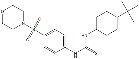 1-(4-tert-butylcyclohexyl)-3-(4-morpholin-4-ylsulfonylphenyl)thiourea Struktur