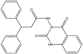 N-(2,4-dioxo-1H-quinazolin-3-yl)-3,3-diphenylpropanamide Struktur