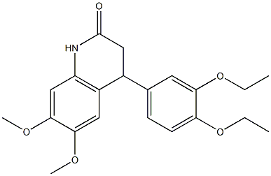 4-(3,4-diethoxyphenyl)-6,7-dimethoxy-3,4-dihydro-1H-quinolin-2-one Struktur